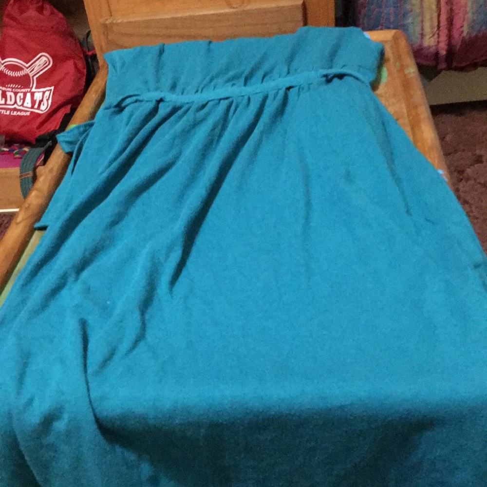 A blue dress